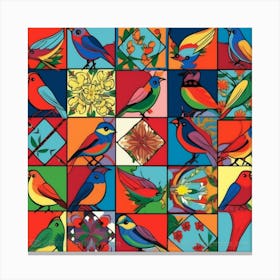 Colorful Birds 1 Canvas Print