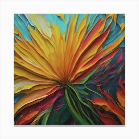 Abstract Flower Painting 1 Canvas Print