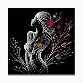 A woman’s silhouette 9 Canvas Print