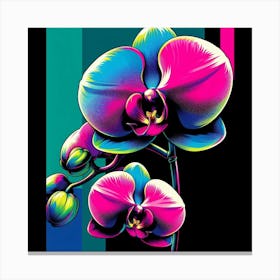 Orchid, Pop Art 3 Canvas Print
