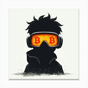 Bitcoin Goggles Canvas Print