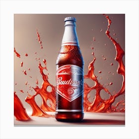 Budweiser Beer Bottle 1 Canvas Print