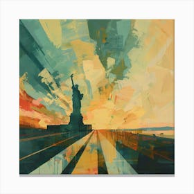 Liberty At Sunset Canvas Print