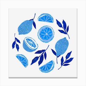 Lemon Blue Canvas Print