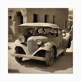 Car In The Desert Canvas Print