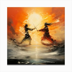 Sunset Duel Canvas Print