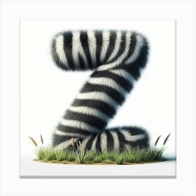 Funny Alpabet - Z (Zebra) Canvas Print