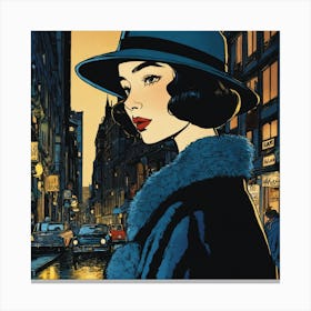 Lady In A Hat 1 Canvas Print