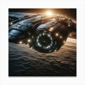 Spaceship In Space 18 Canvas Print