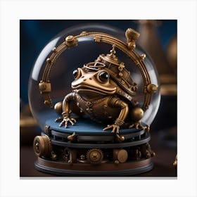 Steampunk Frog Canvas Print