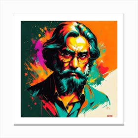 Rabindra Nath Tagore AI image Canvas Print