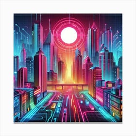 Futuristic City 8 Canvas Print