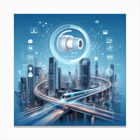 Futuristic Cityscape 7 Canvas Print