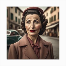 Woman In The Street Canvas Print