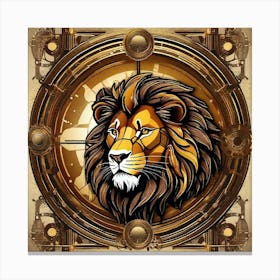 Steampunk Lion 3 Canvas Print