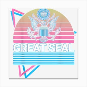 Great Seal Retro Canvas Print