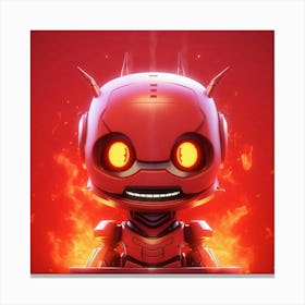 Red Robot Canvas Print