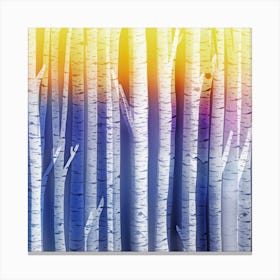 Birch Tree Background Scrapbooking Canvas Print