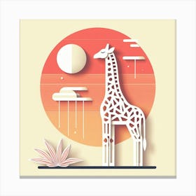 Minimalism, Giraffe 2 Canvas Print