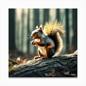 Squirrel In The Forest 195 Canvas Print