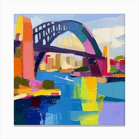 Abstract Travel Collection Sydney Australia 9 Canvas Print