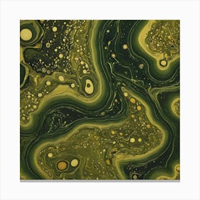 olive gold abstract wave art 27 Canvas Print