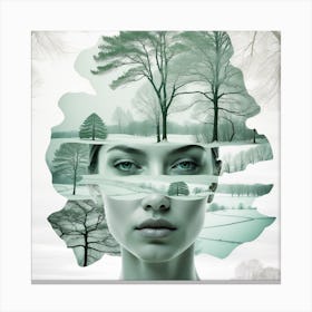 Woman'S Face Canvas Print