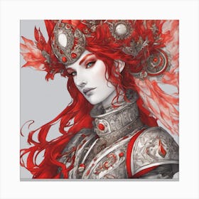 Red Dragon Warrior Canvas Print