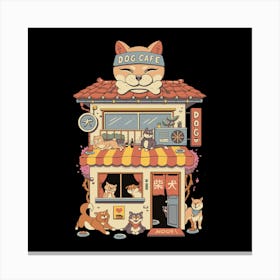 Dog Cafe Canvas Print