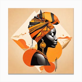African Woman In A Turban Canvas Print