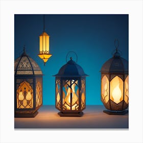 Three Moroccan Lanterns Canvas Print