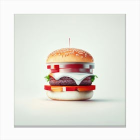 Cheeseburger Iconic (141) Canvas Print