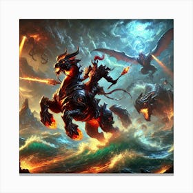 A Dynamic Scene Showcasing The Abilities Of The Ab Canvas Print