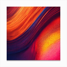 Wavy colorful striped Canvas Print