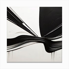 Abstract Black And White Painting 2 Canvas Print