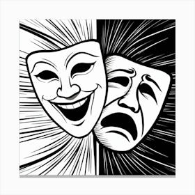 Two Theatre Masks Canvas Print