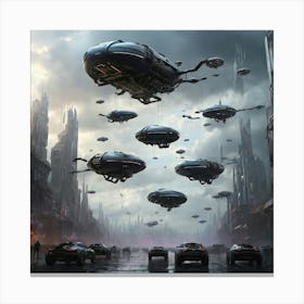 Futuristic Cityscape Canvas Print