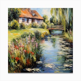 Soothing Strokes: Van Gogh's Riverside Retreat Canvas Print