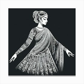 Amazing Paper cutting art works of Elegance 2 Canvas Print