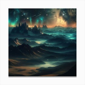 Space Landscape 22 Canvas Print