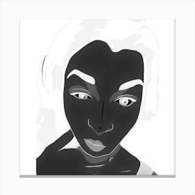 Black And White Portrait Canvas Print