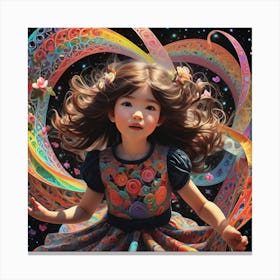 Little Girl In A Dress Canvas Print