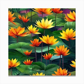 Lotus Flower Wallpaper 13 Canvas Print