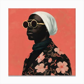 Black Woman In Sunglasses 1 Canvas Print