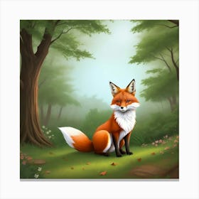 Graceful fox Canvas Print