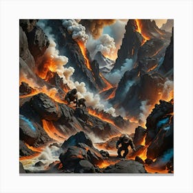 Lava Mountain And King Kongs Canvas Print