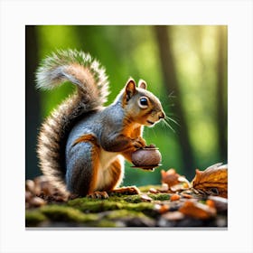 Squirrel In The Forest 288 Canvas Print
