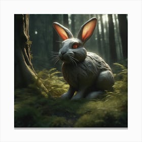 Rabbit In The Woods 53 Canvas Print