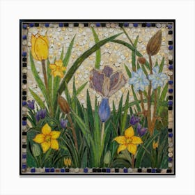 Mosaic Daffodils Canvas Print