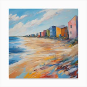 Houses On The Beach 1 Canvas Print